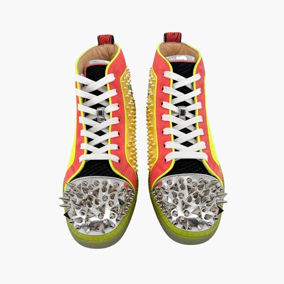 Christian Louboutin No Limit Spike Sneakers Size 40 US Women 10 Strass High Top - Picture 2 of 15